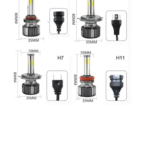 360 Degrees Lighting N6 LED Car Headlight H4 H7 H8 H11 Led Fog Light Bulbs