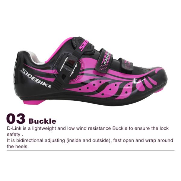 Breathable Ladies Road Cycling Shoes Bright Color Printed Low Wind Resistance