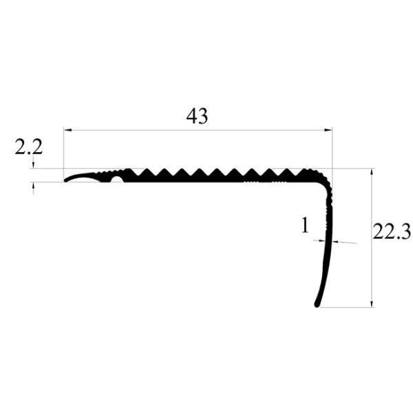 Shiny Gold Stair Nosing Tile Trim Anti Slip For Decorative Tile Edging OEM
