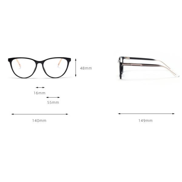 BSCI Round Optical Eyeglasses TR90 Frames Glasses Plain Lens