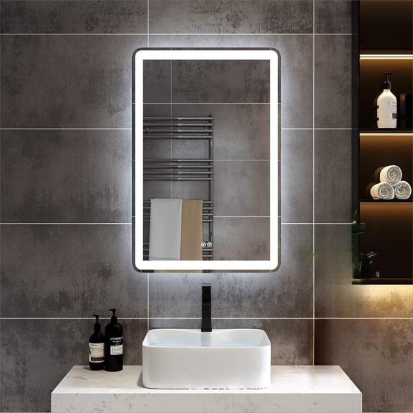 Customized Size Led Touch Bevelled Smart Fitness Bath Backlit Mirror for Salon Makeup
