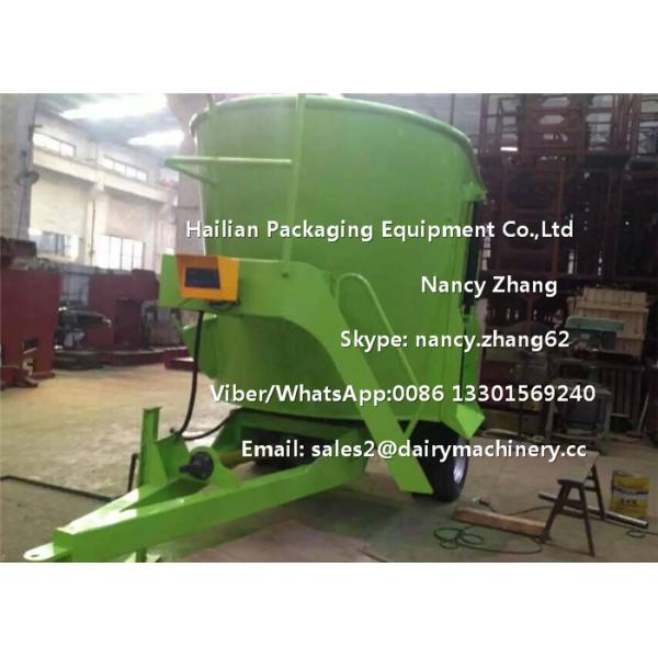 Efficient Green Animal TMR Feed Mixer , small tmr mixer With Weighting System
