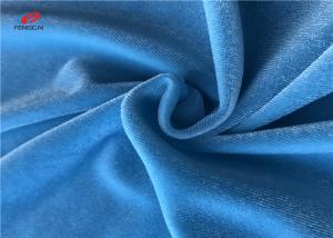 Cheap Home Textile Blue Poly 75d Spandex Korea velvet fabric For Dress wholesale