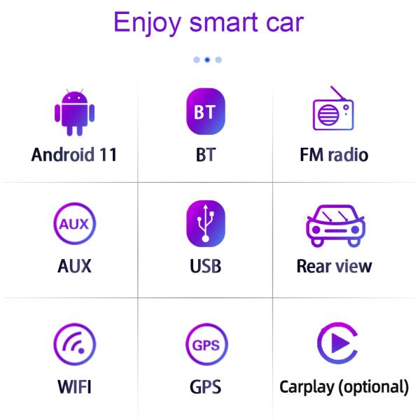 10.1" 2 Din Android Car Stereo Radio with Carplay Android Auto GPS Wifi BT FM RDS Hifi Audio For Universal Car Fitment