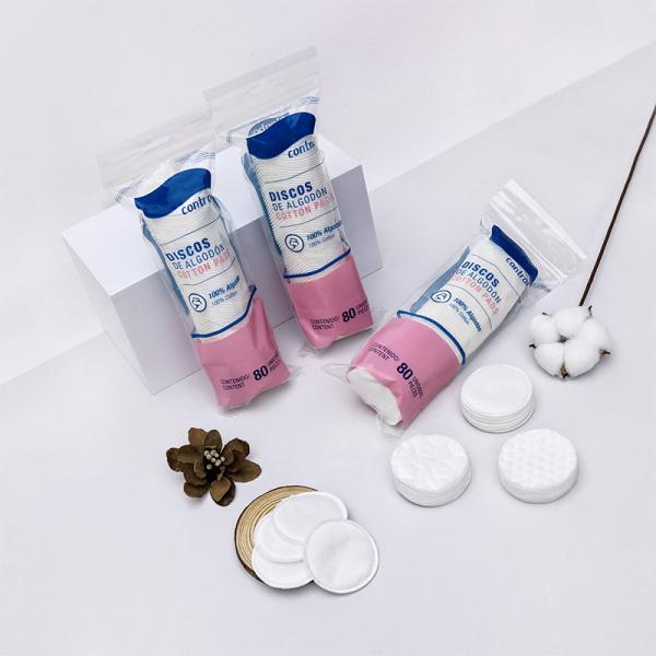 Quality 5.8cm Disposable Cotton Pad Round Facial Cosmetic Cotton Pads for sale