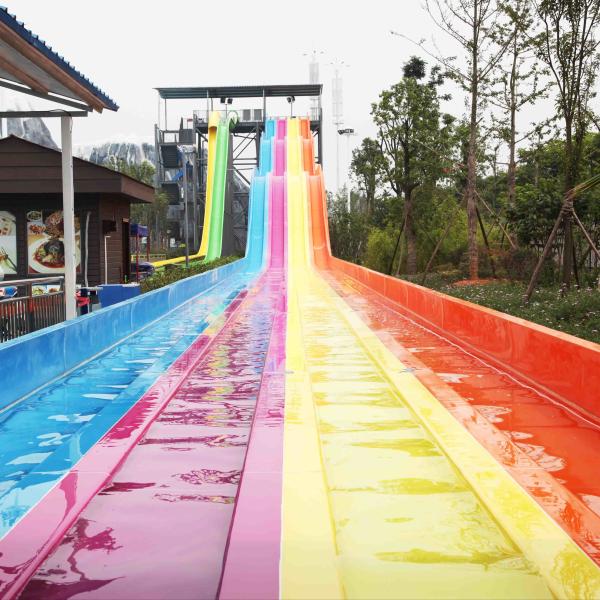 General Water Park Custom Rainbow Water Slides High Speed Adult Plastic Water Slide