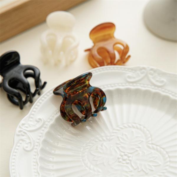 Acetate girls High ponytail fixator hair claw clip anti-collapse shark clipper accessories