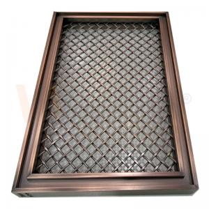 Cheap Rhombus Shape Grid PVD Color Decorative Stainless Steel Mesh For Home Decoration wholesale
