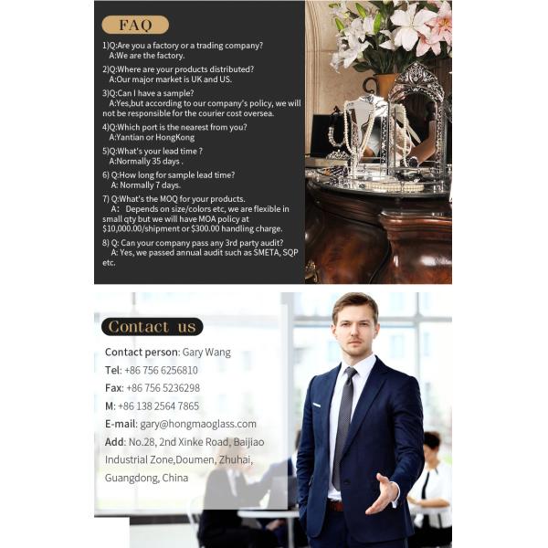 European Style Plain Glass Photo Frames / Vertical 4 X 6 Glass Photo Frames