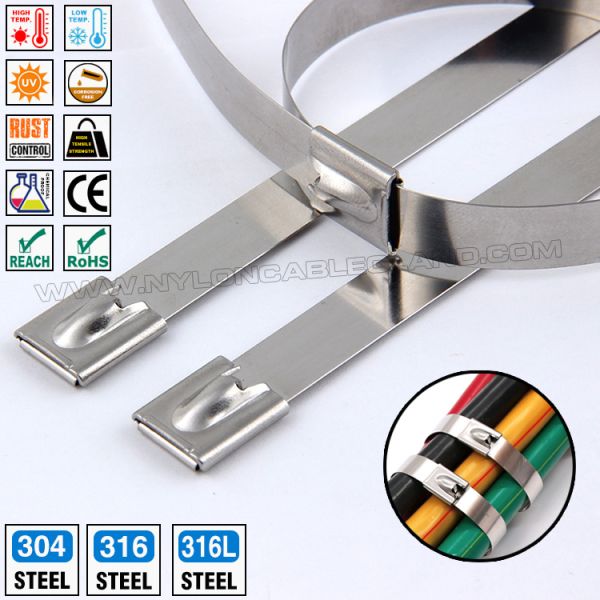Premium Quality 316L/316/304 Stainless Steel Cable Ties 300~1000mm Length x 10mm Width (480 lbs) for Outdoor Premium Quality 316L/316/304 Stainless Steel Cable Ties 300~1000mm Length x 10mm Width (480 lbs) for Outdoor