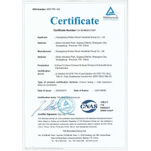 Foshan Vegman Furniture Co., Ltd. Certifications