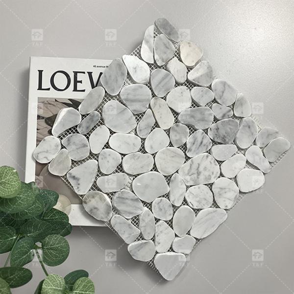 305x305mm Natural Pebble Stone Mosaic Tile For Bathroom Wall And Floor