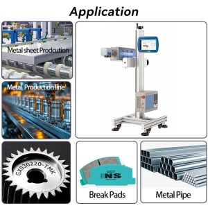 50W 100W Flying Fiber Laser Marking Machine For Stainless Steel / Medical