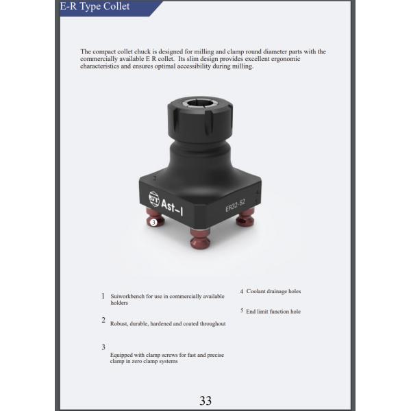 ER50-52 ER Collet Chuck Serrated Jaws With 4 Hole Zero Point Quick Change