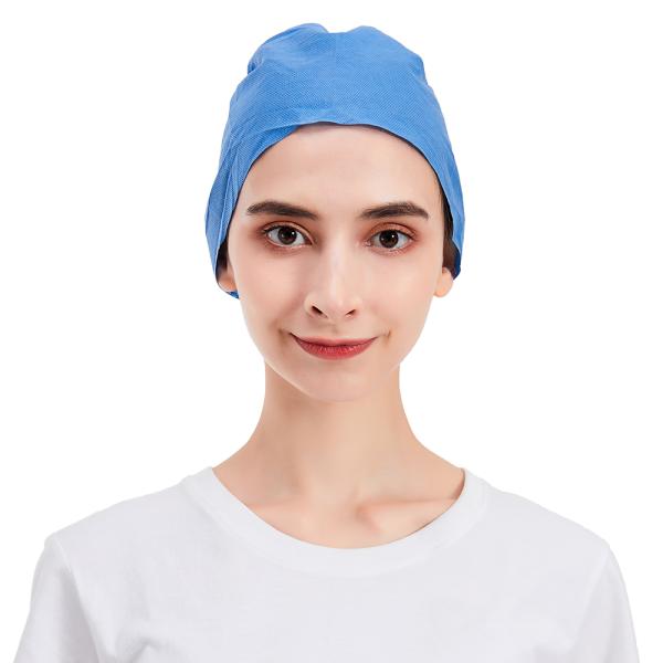 Double Elastic Surgical Scrub Caps Disposable Consumable Medical Supplies Single