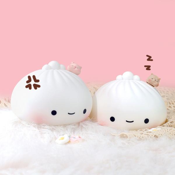 Cute Baby Night Light 7-Color Soft Silicone Nursery Light For Kids Room Decor With Portable Rechargeable Cute Night Lamp