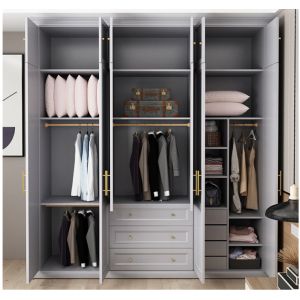 Modern White Solid Wood Wardrobe For Bedroom Wardrobe Closets