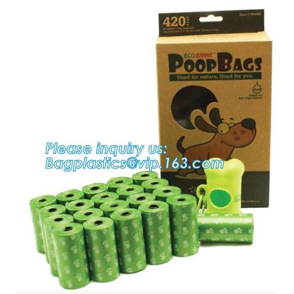 Nappy Baby Disposable Diaper Sacks, Degradable scented disposable baby diaper sack, green tie handle baby diaper sack
