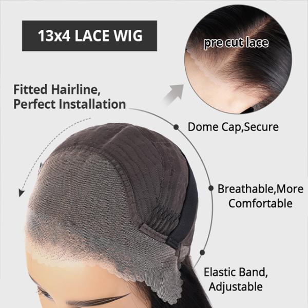 Fashion Human Hair Bob Wigs Brazilian Hair Lace Front Wigs