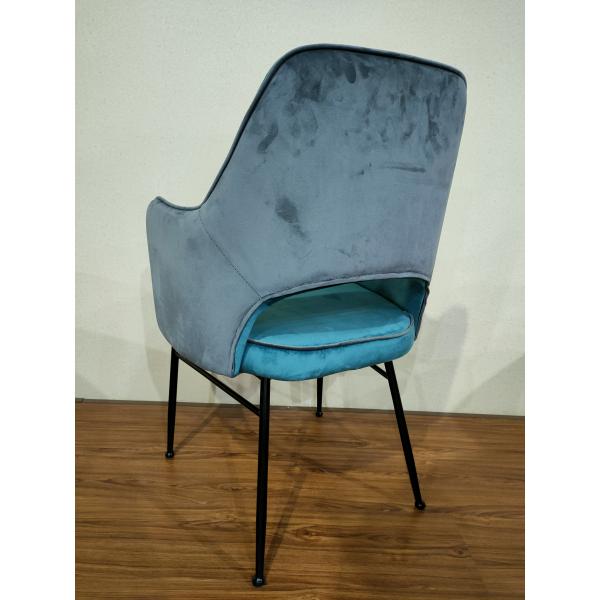 Modern Design Nordic Style Wire Velvet Arm Restaurant Simple Dining Chair