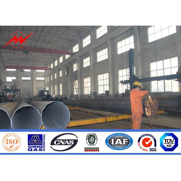 132KV hot galvanization electrical power pole for electrical line