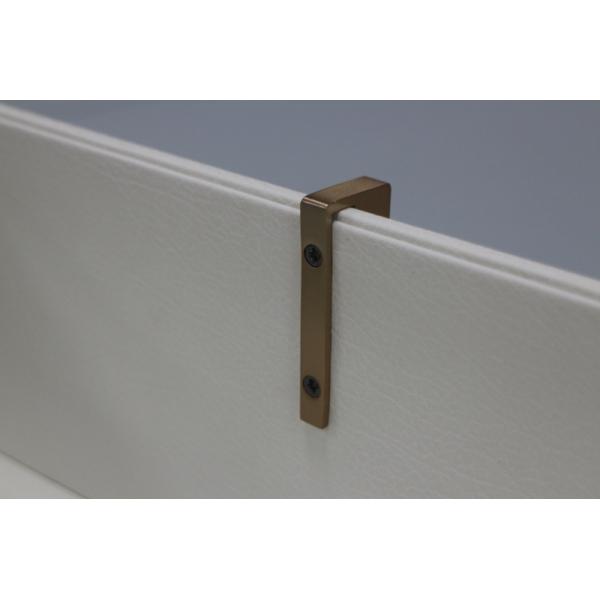 Mjmhd Decorative Storage Box with Metal Handle, Modern Closet & Shelf Organizer, Faux Leather Fabric Storage Bin for Home Organization, White (YG