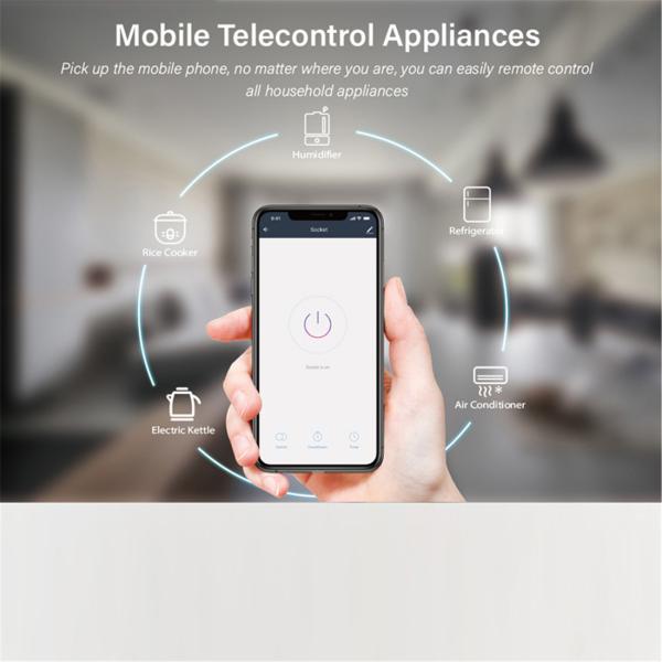 10A German French British Us Type Power Energy Monitor Outlet Wi-Fi USB Socket