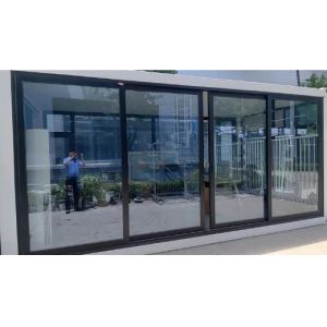 Patio Practical Aluminum Outside Soundproof Waterproof Tempered Glass Sliding