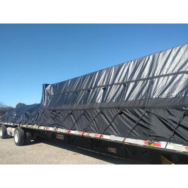 Anti-UV 4ft Drop Pvc Coated Tarpaulin Fabric 16x27ft PVC Vinyl Material For Flatbed Truck