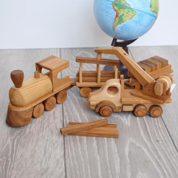 Montessori Wooden Toy Cars And Trucks