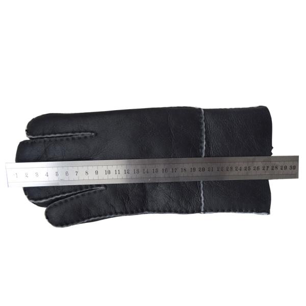Wholesale Cheap Machine Sewing Stitching Lamb Fur Winter Warm Leather Gloves Men