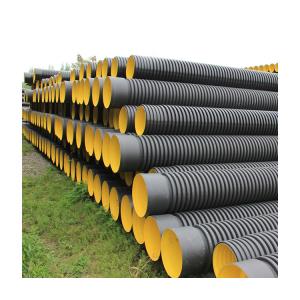 Cheap Black SN8 6M Corrugated HDPE Drainage Pipes Steel Reinforced wholesale