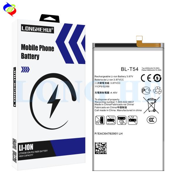 4000mAh/4650mAh Capacity BL-T54 Oem Phone Battery Replacement for LG Stock 0 Cycle