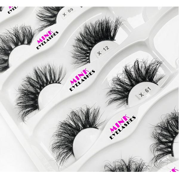 Private Label 25mm Mink Eyelash Fluffy , 6d Mink Individual Lashes