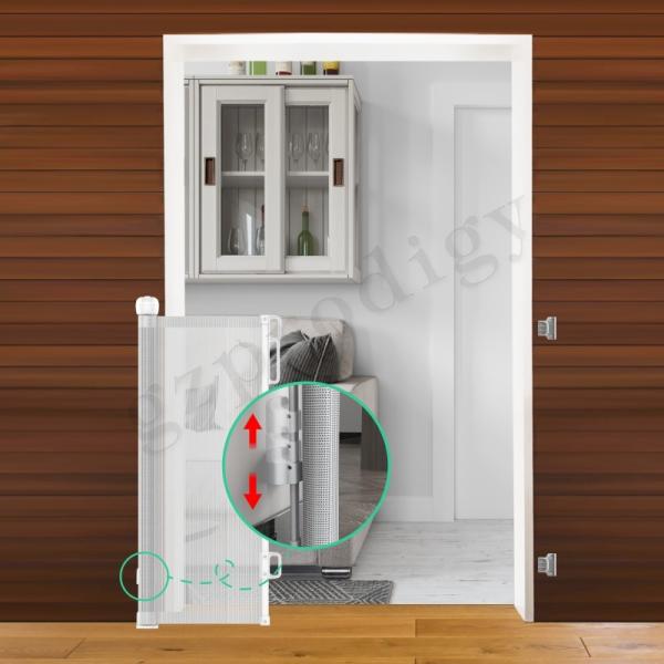 ABS PVC Mesh Retractable Baby Gate Safety Dog Gate For Doorway