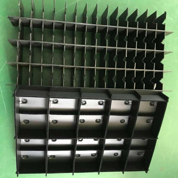 Polypropylene Black Plastic Dividers Box PP Plastic Compartment Storage Box