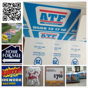 Cheap 24x18 Custom Screen Printing Yard Signs , 96 X 48 Lawn Signs wholesale