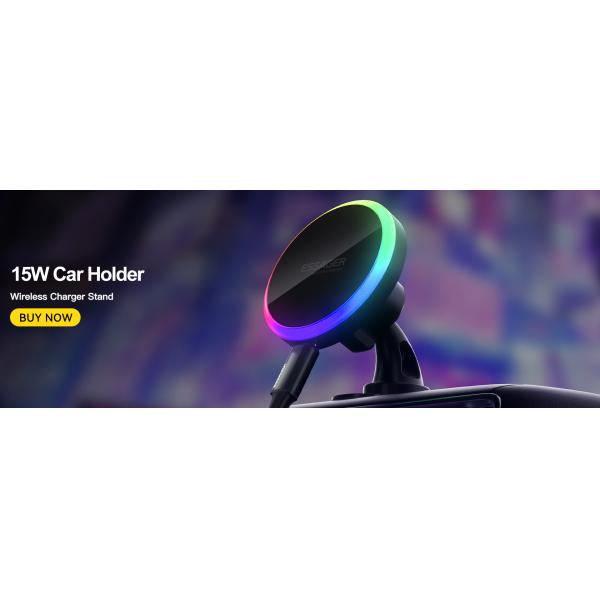 15W Wireless Charging Magnetic Car Phone Holder Essager ACPH004