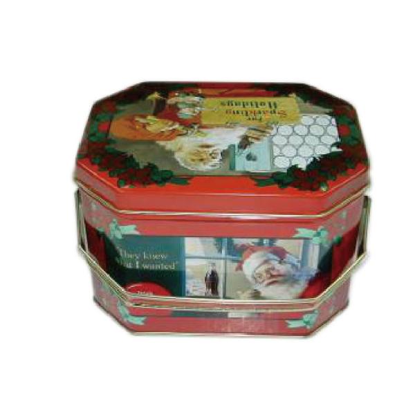 Customized Metal Octagon Box For Gift Packing , Food Grade Octagon Gift Box