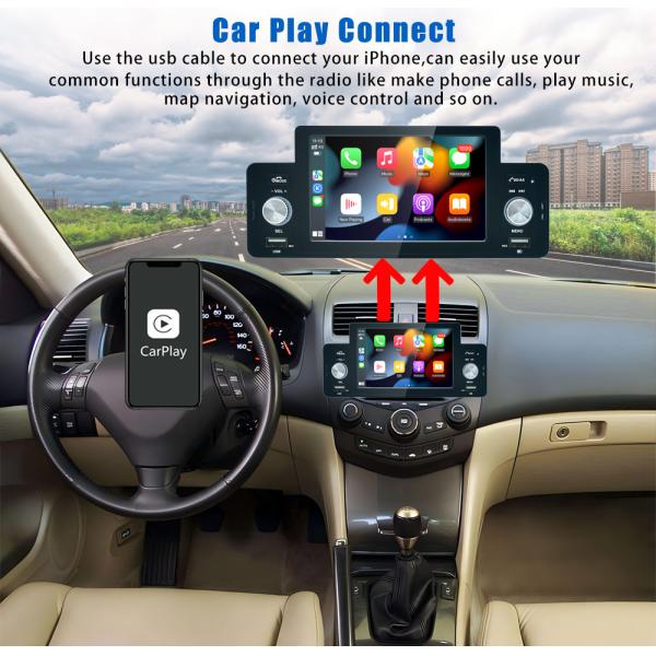 5.1'' Car MP5 Player Single Din BT Music Hd Mp5 Car Stereo Support Carplay