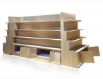 Single / Double Side Food Store Shelving With 20 Pcs Acrylic Boxes 900*450