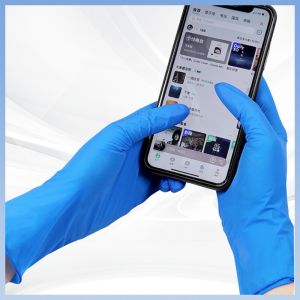 Cheap Disposable 9 Inch Lab Safety Gloves Blue Synthetic Nitrile Gloves wholesale