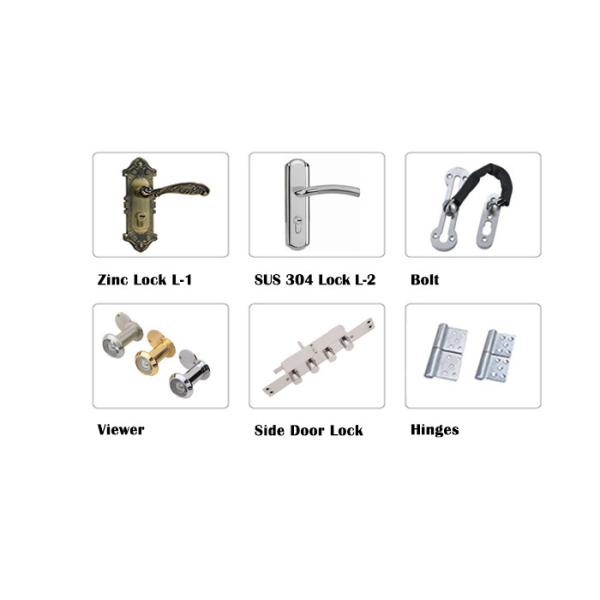 BS EN Swing Entry Fireproof Aluminum Steel Security Front Door