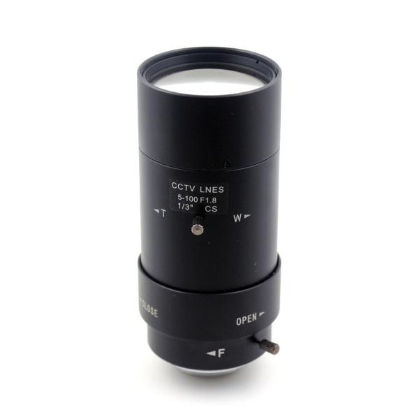 New 5-100mm CS F1.8 Lens 1/3" Varifocal zoom Manual Iris zoom lens for Security CCTV Camera