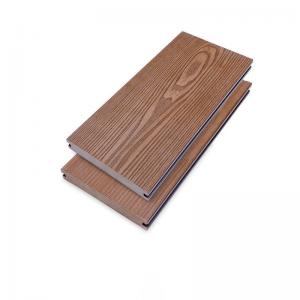 Cheap Wear Resistant WPC Decking Boards 145x22cm 3D Solid Deep Embossed Swimming Pool Floor wholesale