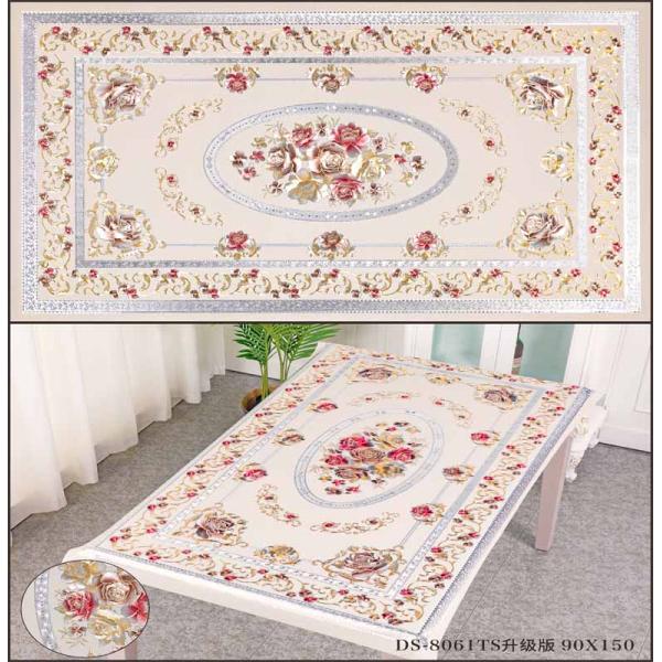 Rectangle Custom PVC Table Cloth Cover Roll for Oil Proof and Waterproof Protection