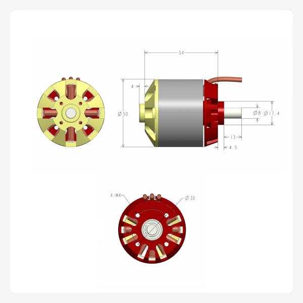 5055 Lightweight Brushless DC Motor For Power Tool Mower