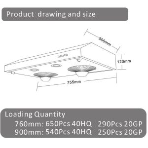 Wall Mounted Slim Kitchen Chimney Range Hood Cooking Appliances