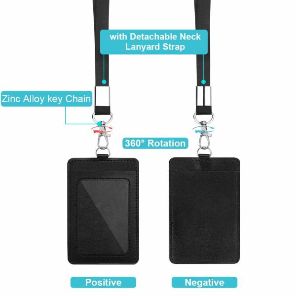 Detachable Neck Lanyard Strap Badge Reel ID Card Holders Set Retractable