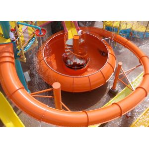 Cheap High Speed Space Bowl Water Slide Aqua Park Construction Red Yellow wholesale